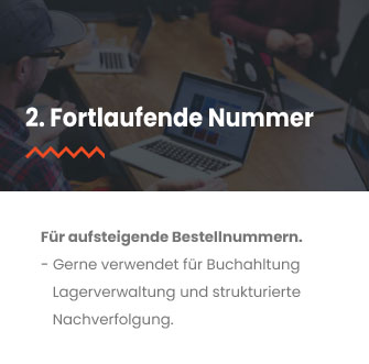 fortlaufende Bestellnummer