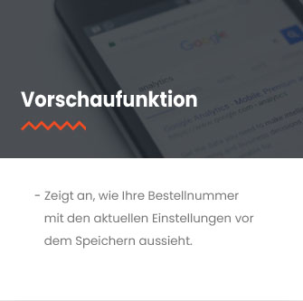 vorschaufunktion für bestellnummern